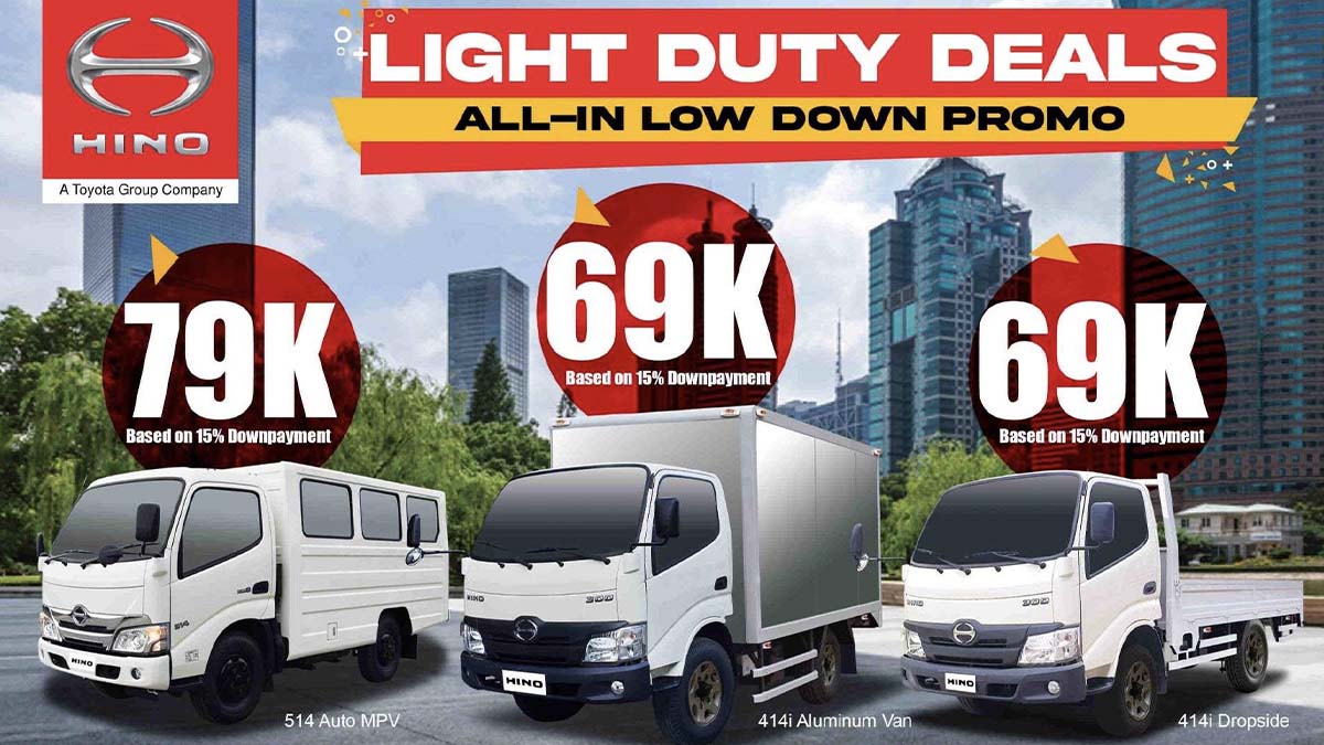 Hino Light Duty Deals All-In, Low Down Promo